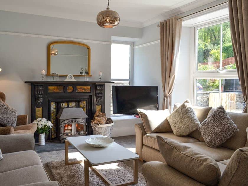 Lovely living room with original period features | Maes yr Onnen, Abercych, near Cardigan