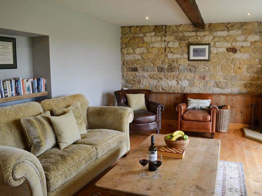 Cosy living room with wood burner | Mullins Cottage - Lebberston Carr Farm, Lebberston, near Filey