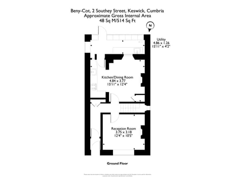 Floor plan of ground floor | Beny-Cot, Keswick