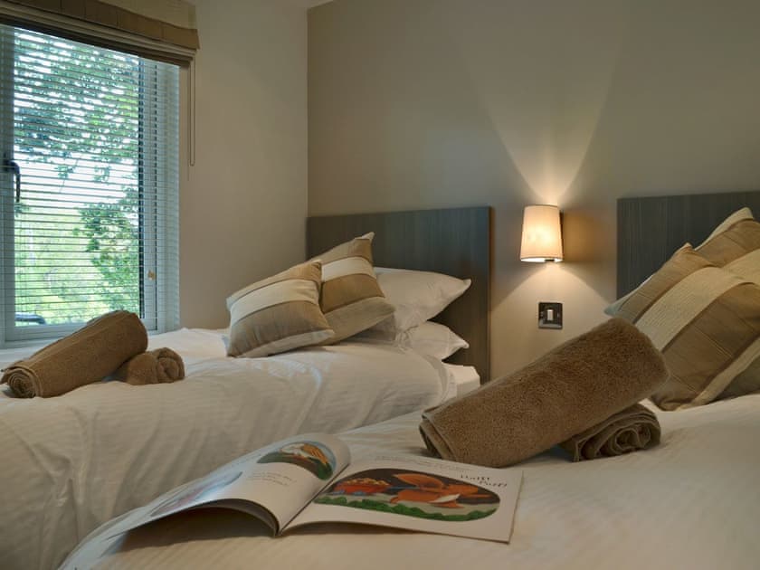 Appealing twin bedroom | Ysgubor FadogEin Yfory, Brynteg, near Benllech