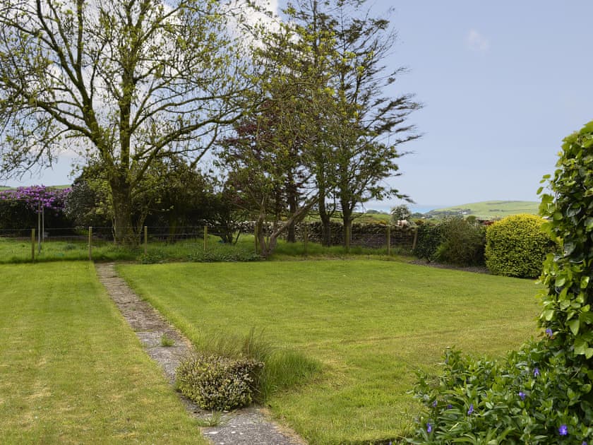 Garden mainly laid to lawn with fine views over the countryside | Culquhasen, Newton Stewart, near Stranraer