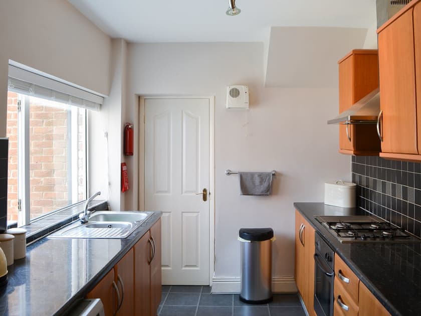 Lovely part-tiled kitchen | Naters Apartment, Whitley Bay, near Cullercoats