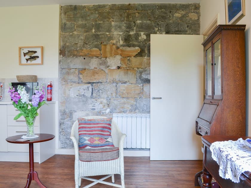 Original interior castle walls feature in the apartment | Quartermaster’s, Brancepeth, near Durham