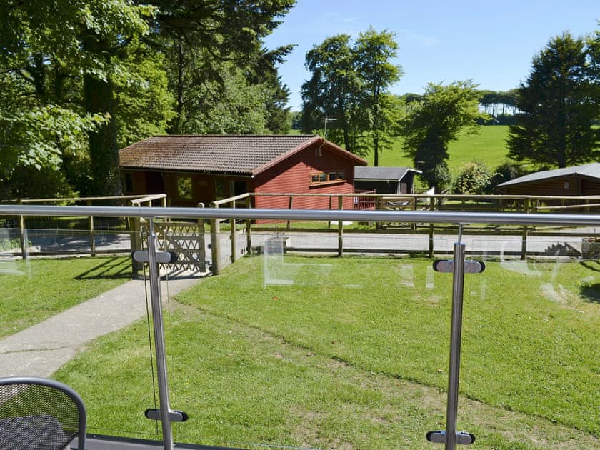 Appealing balcony with lovley views | Hives - At Berridon Lodges, Bradworthy, near Holsworthy