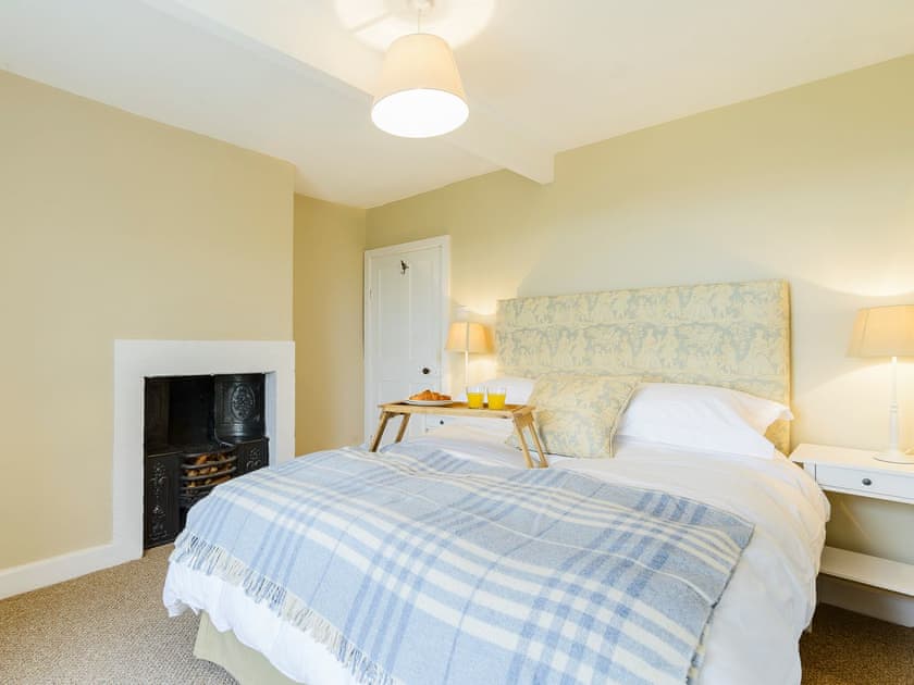 Attractive bedroom with super kingsize bed | Backstone Bank Farmhouse, Wolsingham, near Stanhope