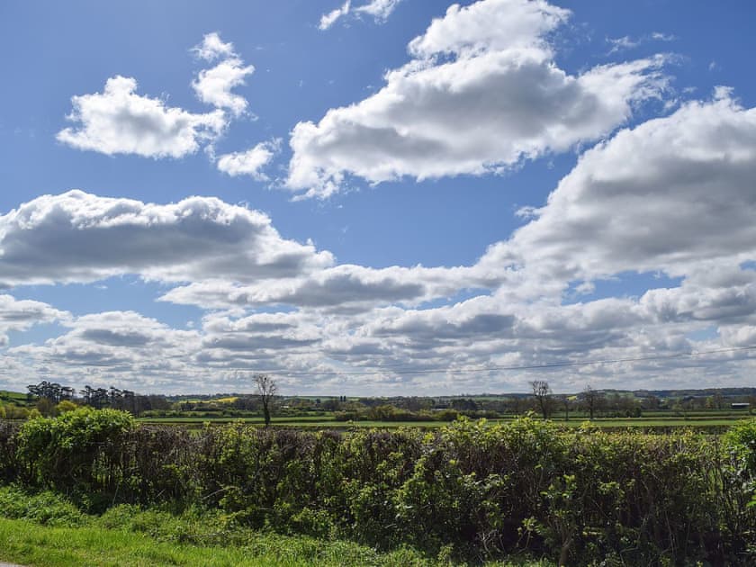 Delightful views over the rolling Leicestershire countrside | Waxwing Cottage, Wagtail Cottage - Holmes Farm Country Cottages, Lubenham, near Market Harborough