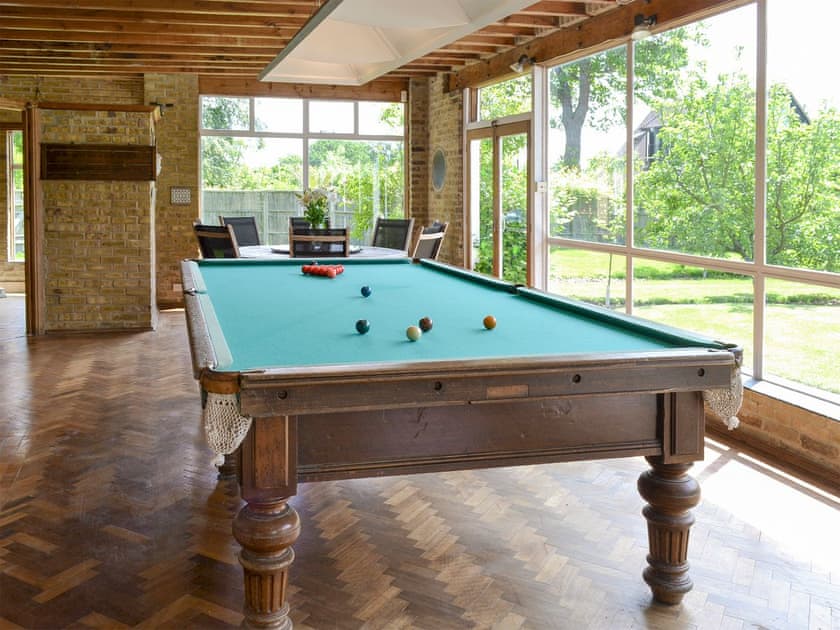 Full-size snooker table within summerhouse | The Sanctuary, Little Chart, near Ashford