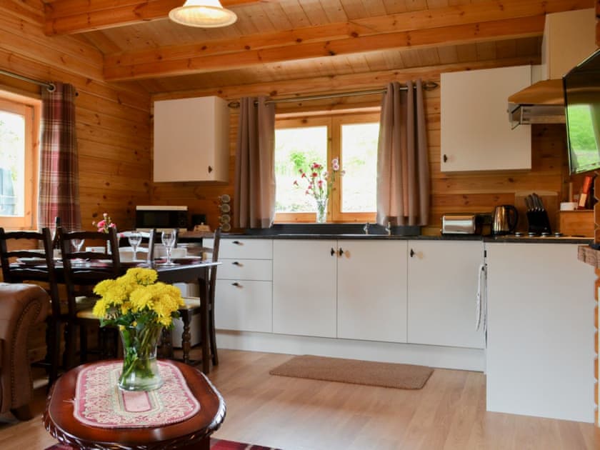 Well equipped kitchen area | Cruachan Log Cabin, Banavie, near Fort William