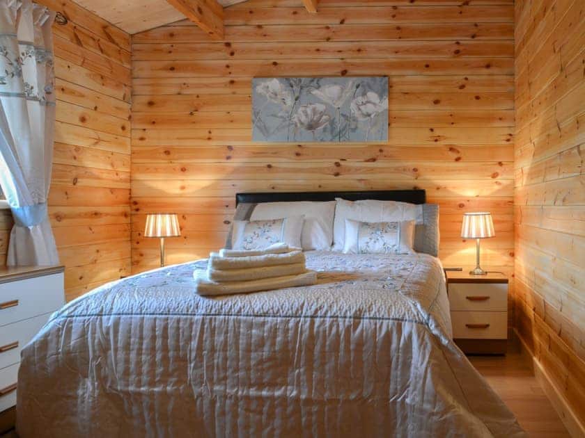 Romantic and inviting double bedroom | Cruachan Log Cabin, Banavie, near Fort William