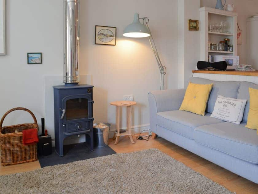 Warm and cosy living area with wood burning stove | Bluebell Cottage - Naturally Norfolk, Docking, near Hunstanton