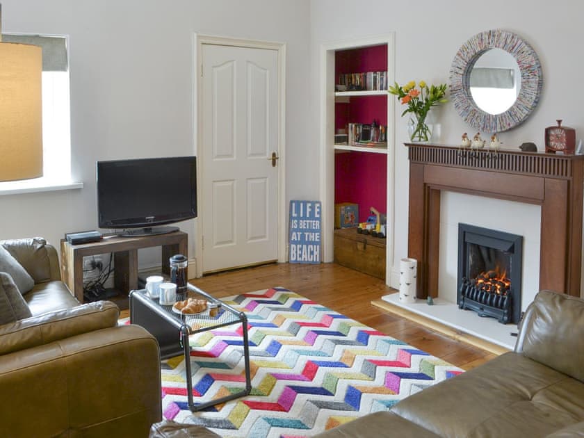 Welcoming living area | Naters Apartment, Whitley Bay, near Cullercoats