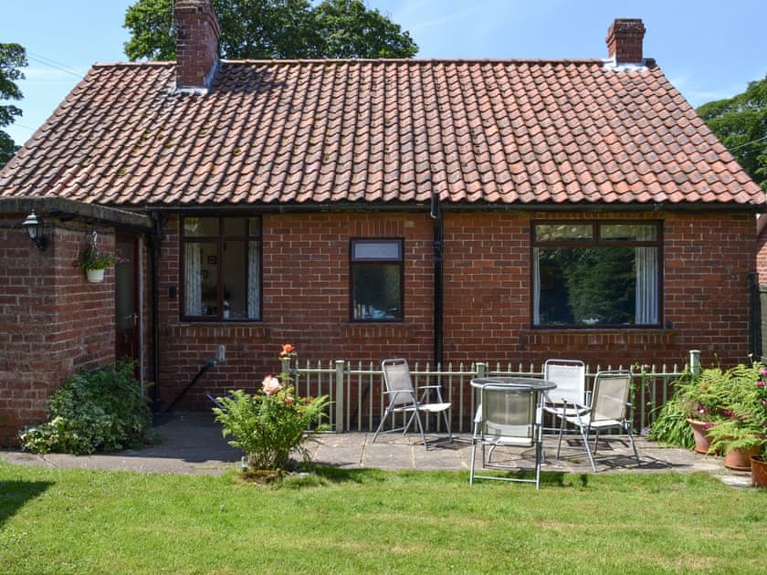 Rear garden with seating area | Peasholm, Thornton le Dale, near Pickering