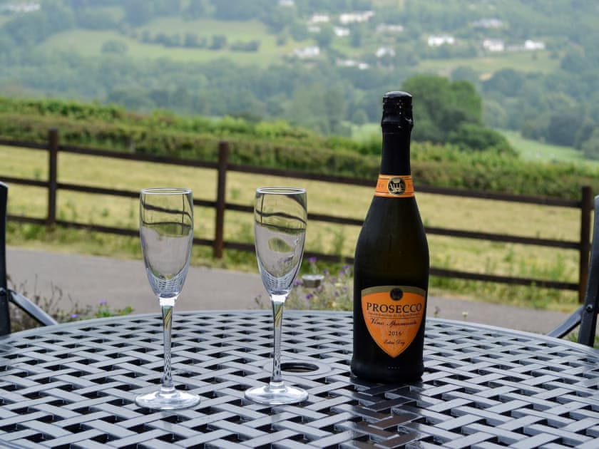 Relaxing sitting-out-area | Bwthyn Clyd, Llangollen, near Wrexham