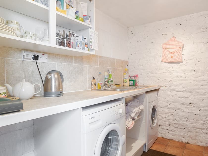 Utility room | washing machine Tumble dryer. Extra fridge with freezer over. BBQ | The Haybarn, Devauden, near Chepstow