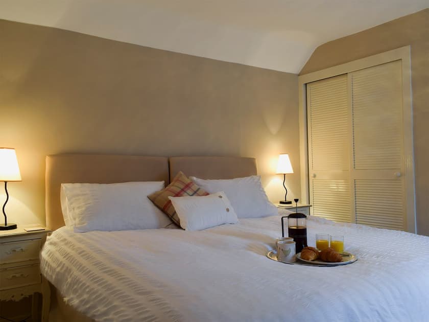 Comfortable bedroom with zip and link super kingsize bed  | Toad Hall, Aberfeldy