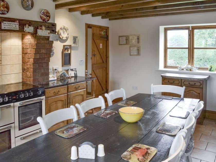 Well-equipped fitted kitchen with dining area | Buddileigh Farm, Betley, near Nantwich