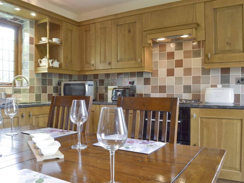 Well-equipped fitted kitchen | Railway Cottage, Longcliffe, near Ashbourne