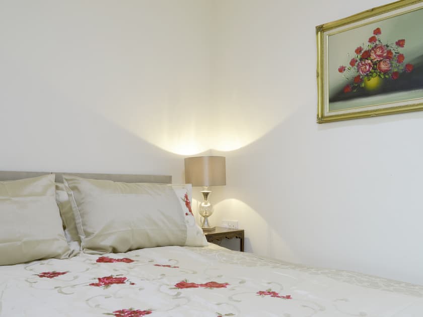 Peaceful double bedroom | Railway Cottage, Longcliffe, near Ashbourne
