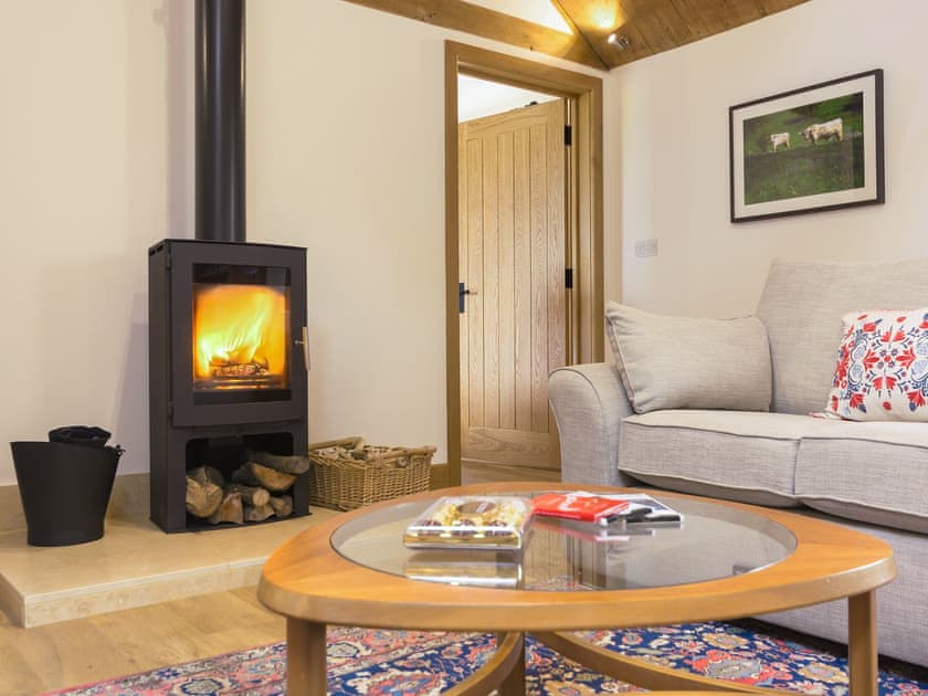 Cosy wood burner | The Calf Shed - Wood Street Farm, Royal Wootton Bassett