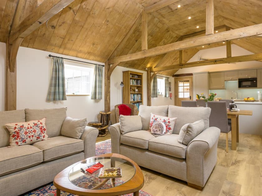 Spacious open plan living space | The Calf Shed - Wood Street Farm, Royal Wootton Bassett