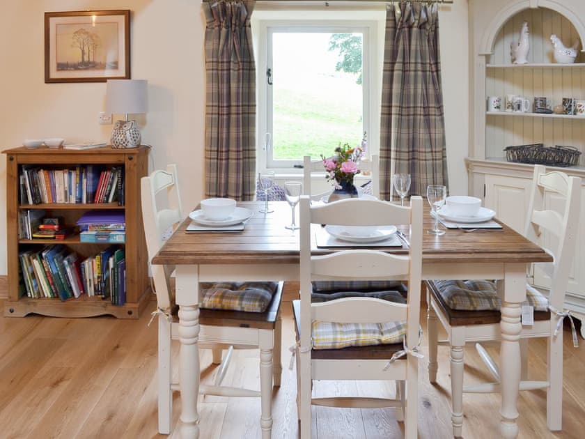 Delightful dining area with wonderful countryside views | Brow View Cottage, Ravenstonedale, near Kirkby Stephen
