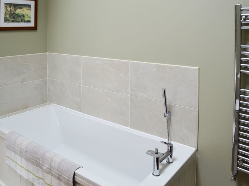 Bathroom with shower attachment | Brow View Cottage, Ravenstonedale, near Kirkby Stephen