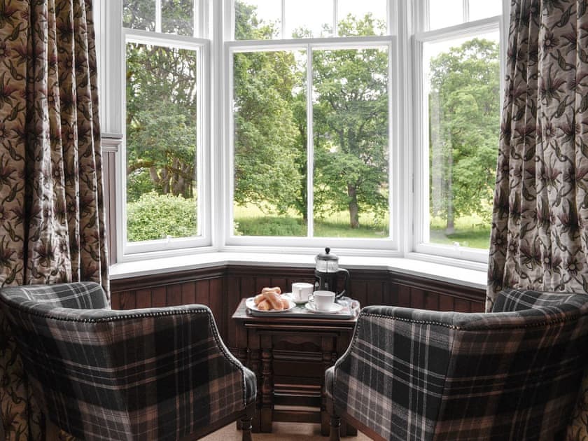 Scenic bay window | Brow Cottage - Glenkindie Estate Holiday Cottages, Glenkindie, near Alford