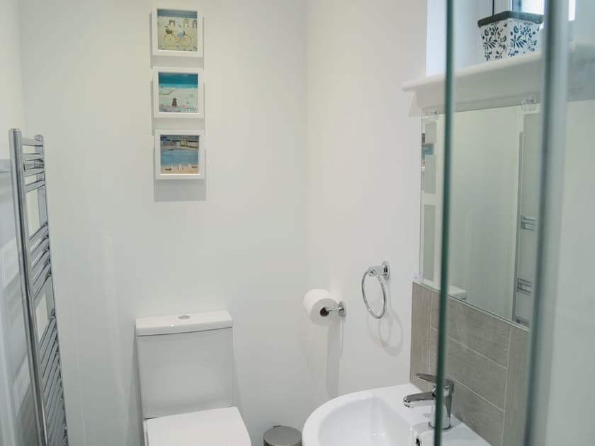 En-suite with shower cubicle | Barn Owl Cottage, Newton, near Tain