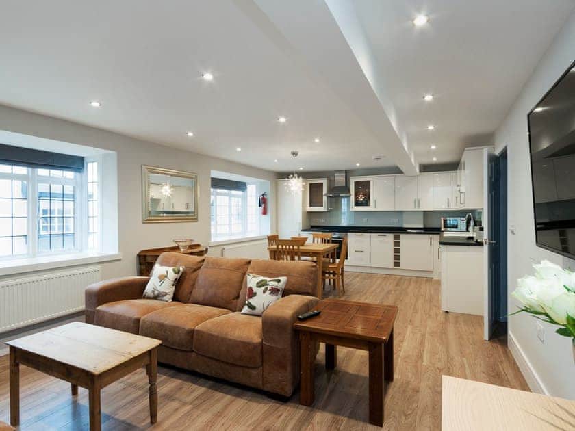 Spacious and light open plan living space | Bank Apartment 1, Dartmouth