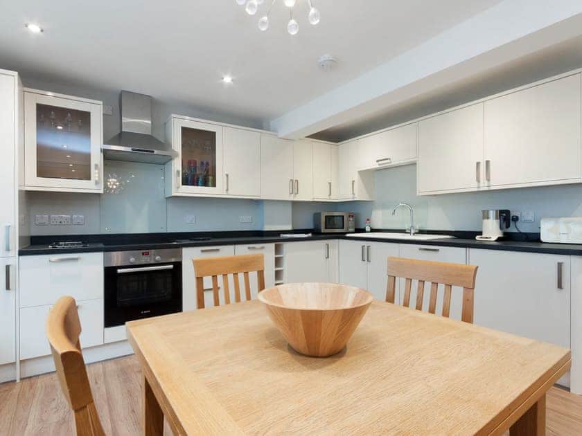 Immaculately presented kitchen/dining area | Bank Apartment 1, Dartmouth
