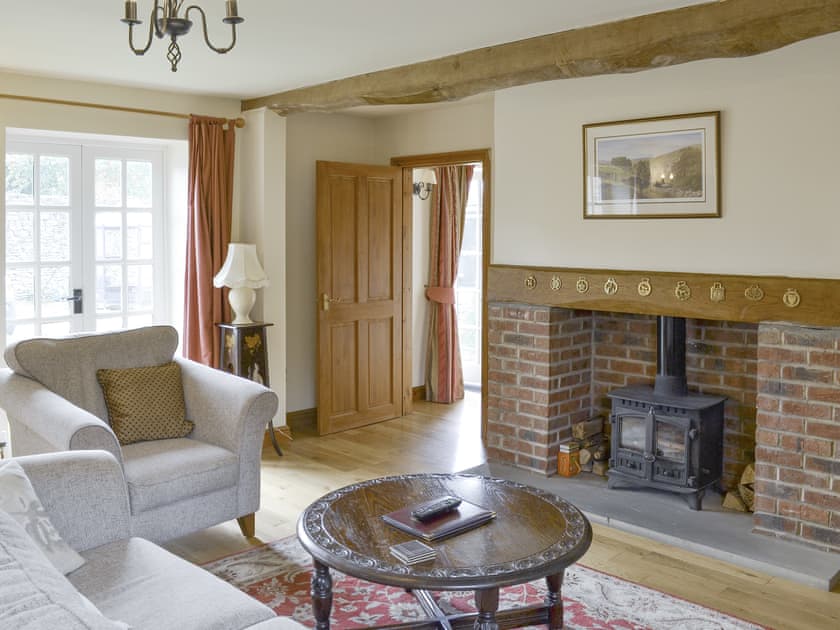 Characterful fireplace with wood burner | Bank Top Cottage, Cropton, near Pickering