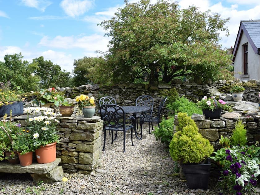 Enclosed garden boasting wonderful views | The Old Goat House, Thornton Rust, near Leyburn