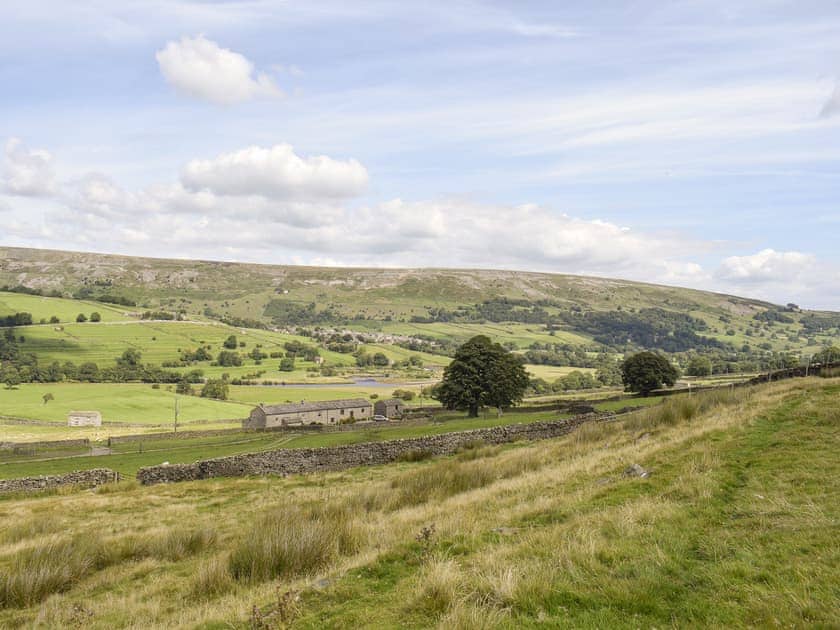 Beautiful Swaledale landscapes above the village of Reeth