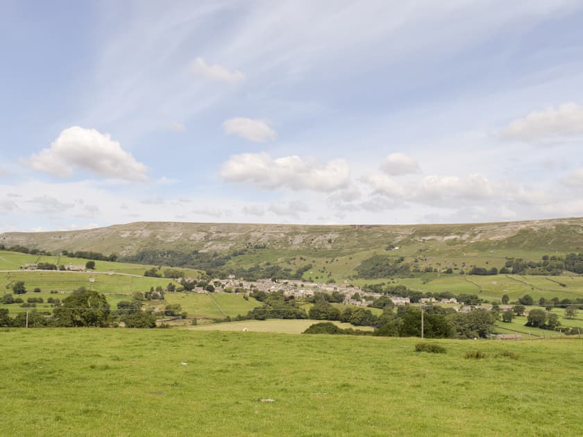 Beautiful Swaledale landscapes above the village of Reeth