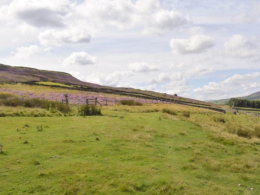 Beautiful Swaledale landscapes above the village of Reeth