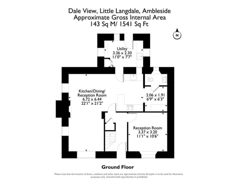 Floor plan of ground floor | Dale View, Little Langdale near Ambleside