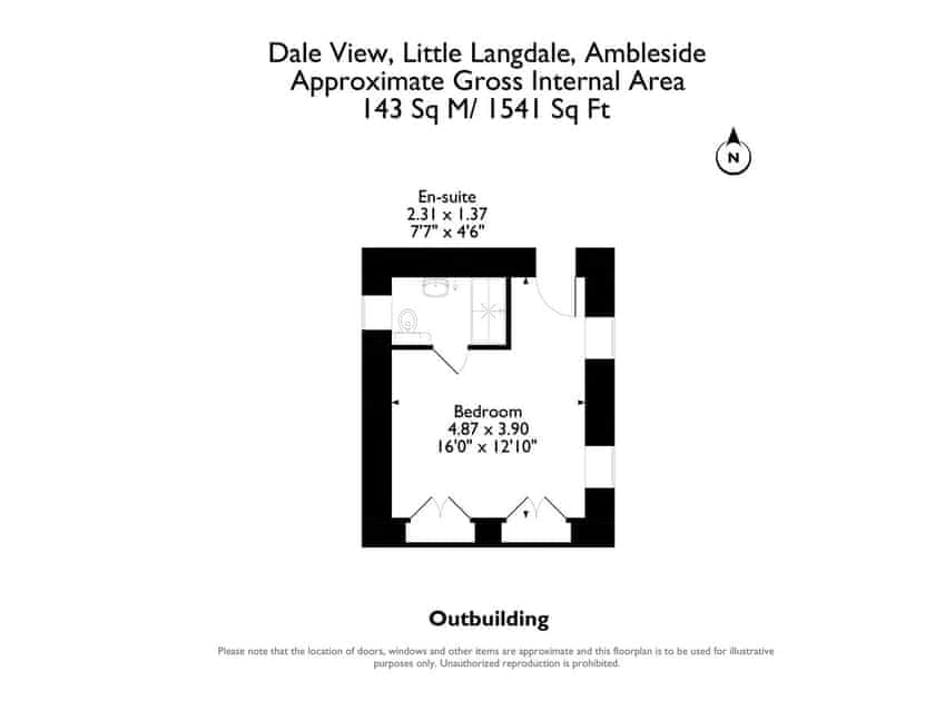 Floor plan of outbuilding | Dale View, Little Langdale near Ambleside