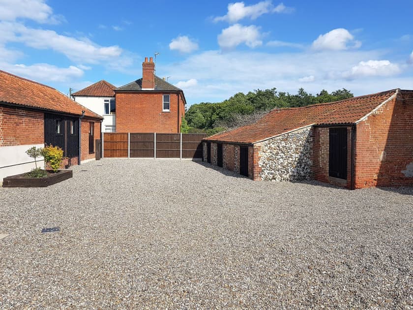Gravelled forecourt with ample parking | Summer House Stables, Catfield, near Stalham