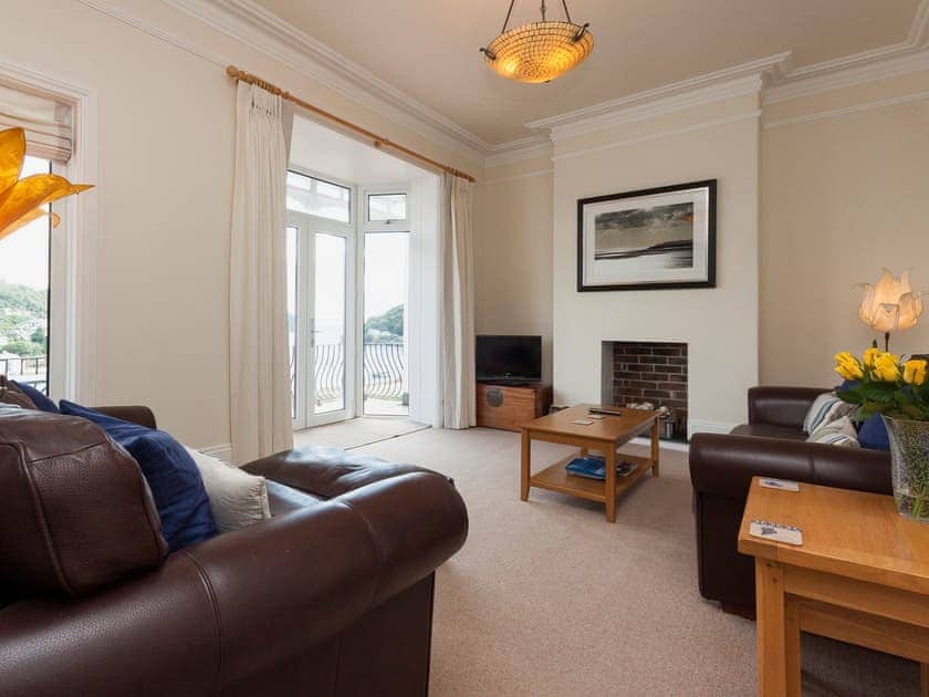 Comfortable living room with superb water views | Oystercatcher , Dartmouth