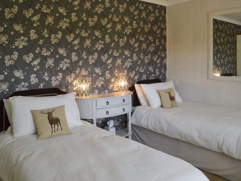 Cosy bedroom with twin beds | River Mill House, Ballachulish, near Fort William
