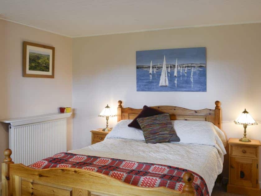 Relaxing bedroom with double bed | Gullieside Cottage, Kirkandrews, near Kirkcudbright