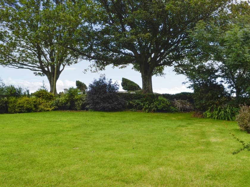 Peaceful garden with scenic views | Gullieside Cottage, Kirkandrews, near Kirkcudbright