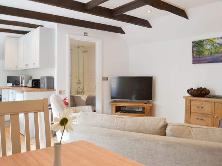 Light and airy beamed living space | Bluebell Cottage, Over Stowey, near Taunton