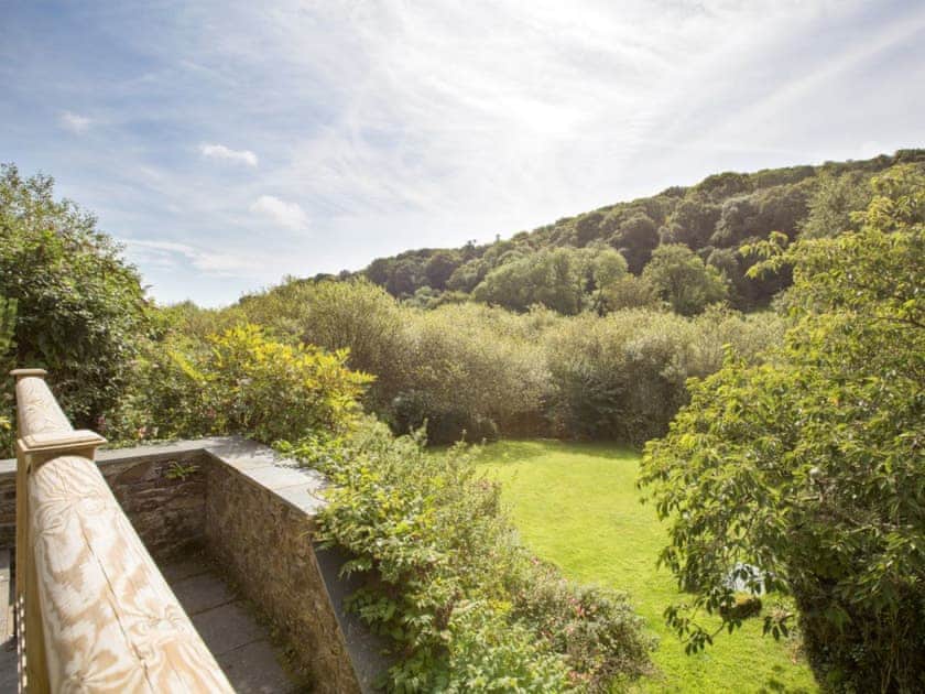 Views of the valley from the patio | Hanger Mill Barn, Salcombe