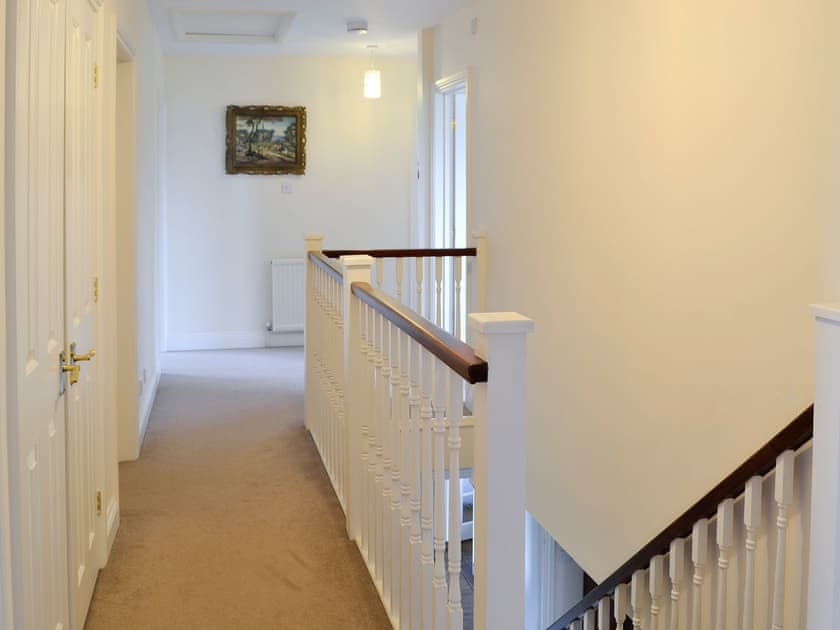 Light and airy landing | Canon Court Farmhouse, Milborne Port, near Sherborne