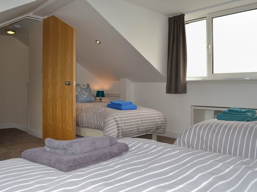 Comfy bedroom with 3 single beds | The Moorings, Grange-over-Sands