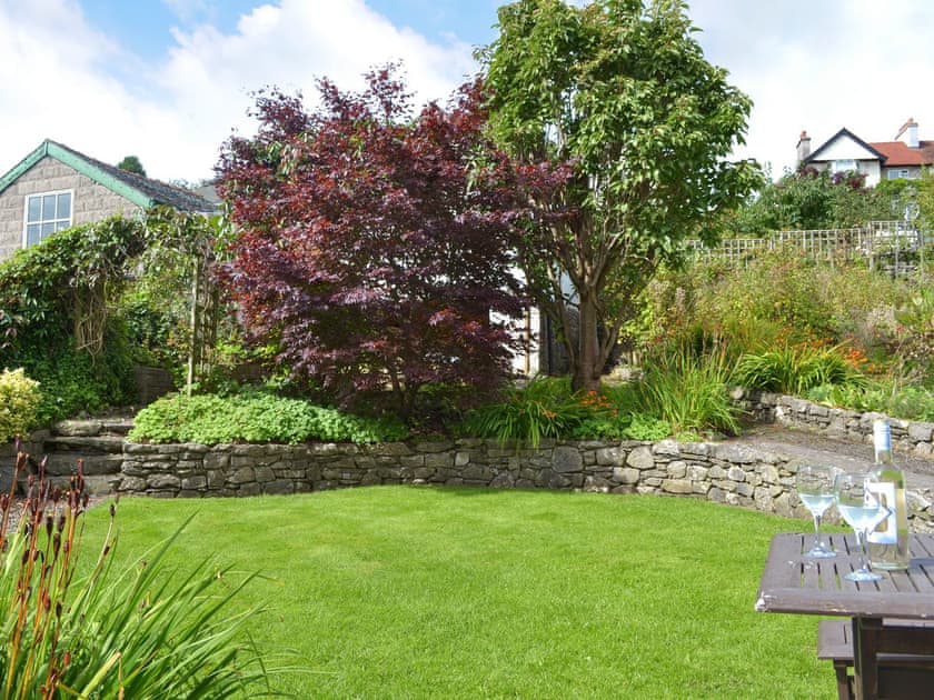 Peaceful enclosed terraced garden | The Moorings, Grange-over-Sands