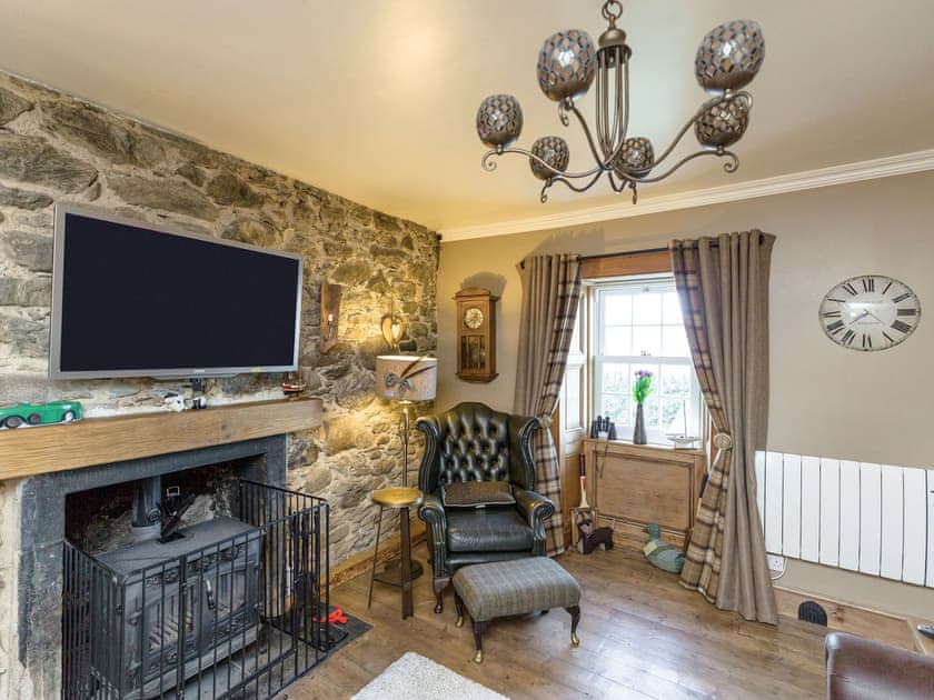 Heritage fireplace with wood-burning stove | Fern Cottage, Ardentinny near Dunoon
