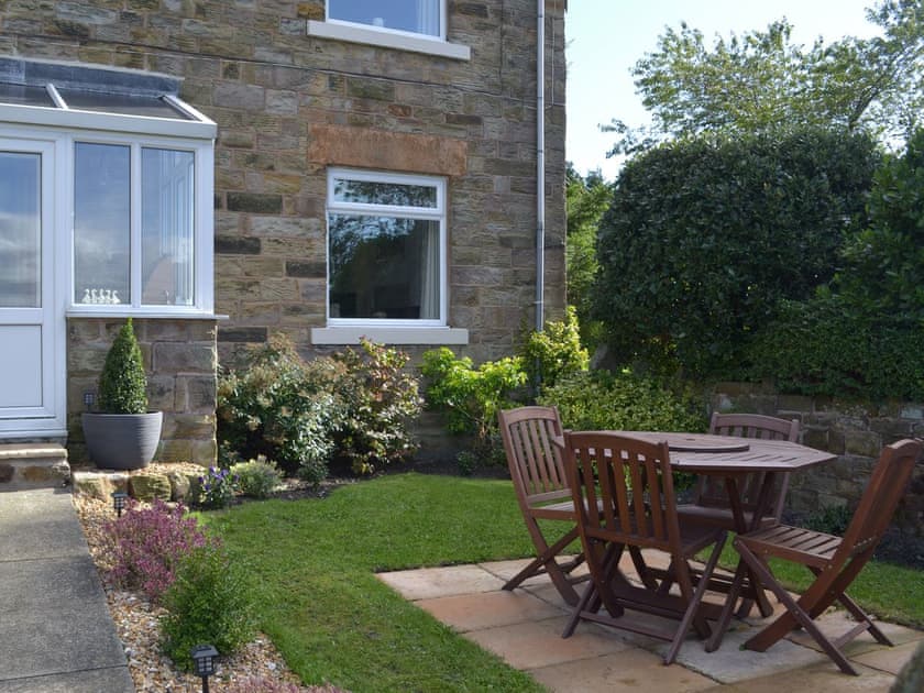 Garden seating area | Lings Farm Cottage, Temple Normanton, near Chesterfield