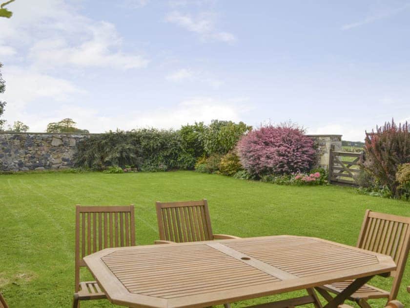 Enclosed lawned rear garden  | Hume Orchard Steading, Hume, near Kelso